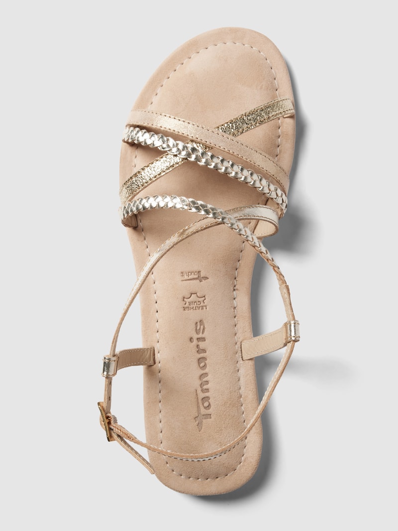 Sandalen im Metallic-Look in gold