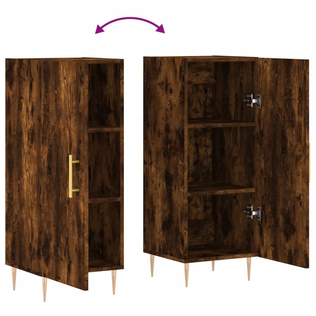 vidaXL Sideboard Sideboard Räuchereiche 34,5x34x90 cm Holzwerkstoff (1 St)