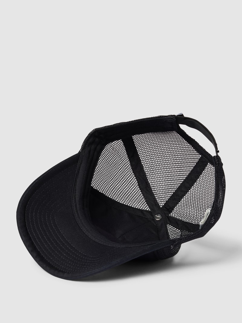 Basecap mit semitransparentem Einsatz in schwarz