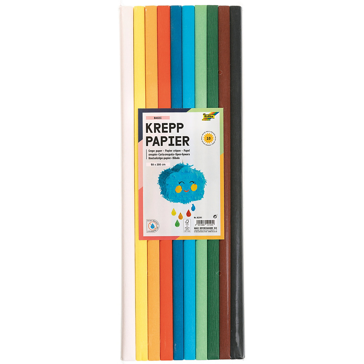 Krepppapier-Rollen BASIC, 50x200cm, 10 Rollen