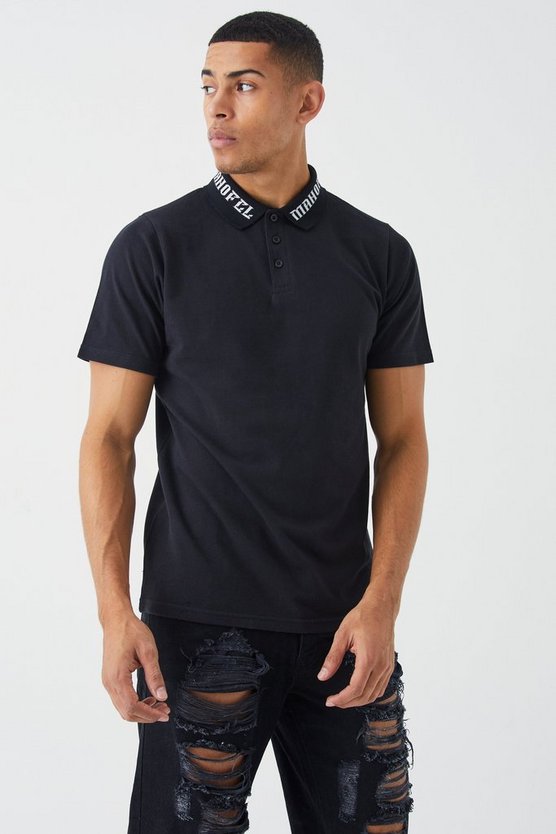 Man Pique Poloshirt mit Official Kragen