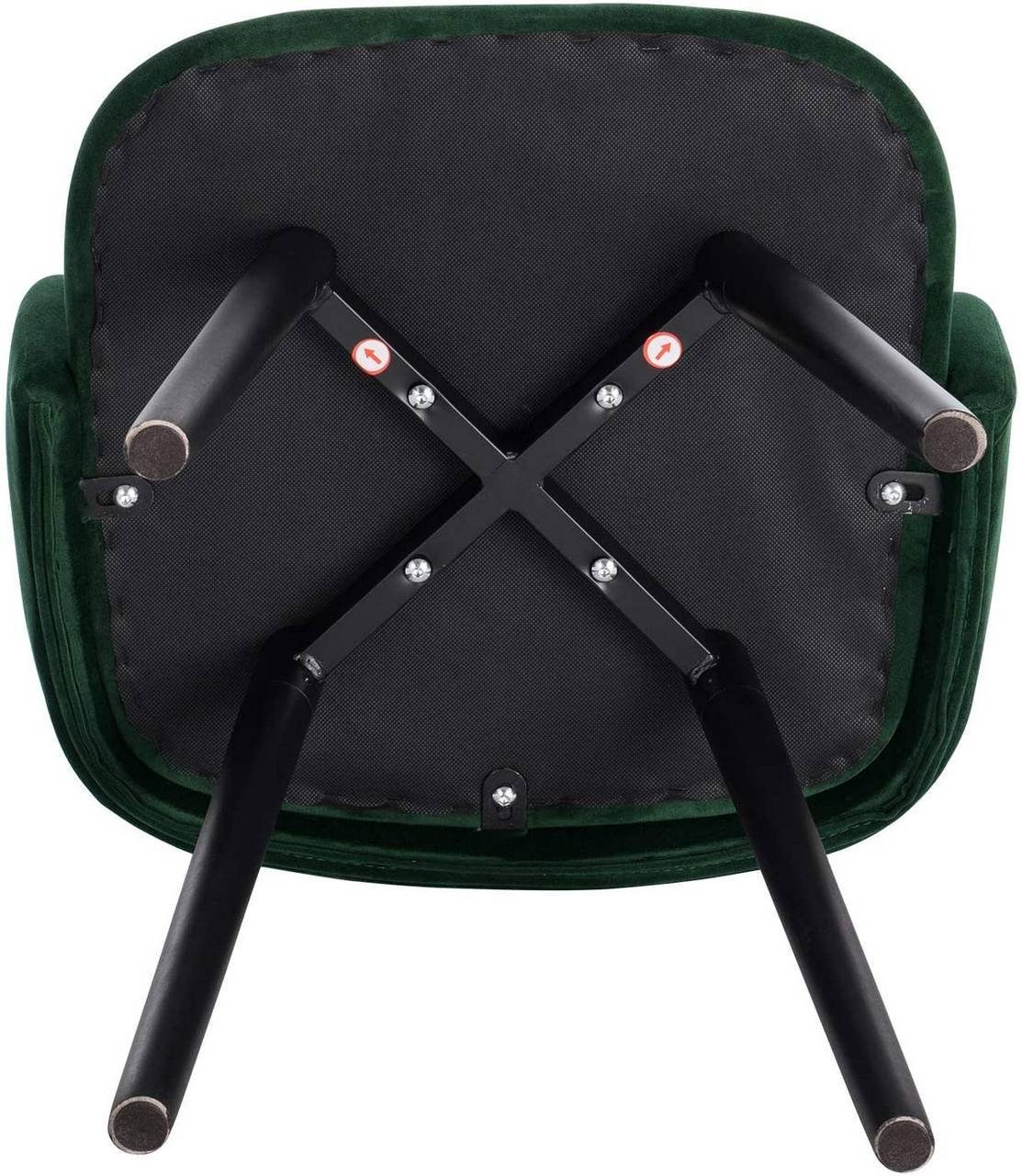 Woltu Esszimmerstuhl (Set, 4 St), Samtstühle mit Armlehne Massivholz