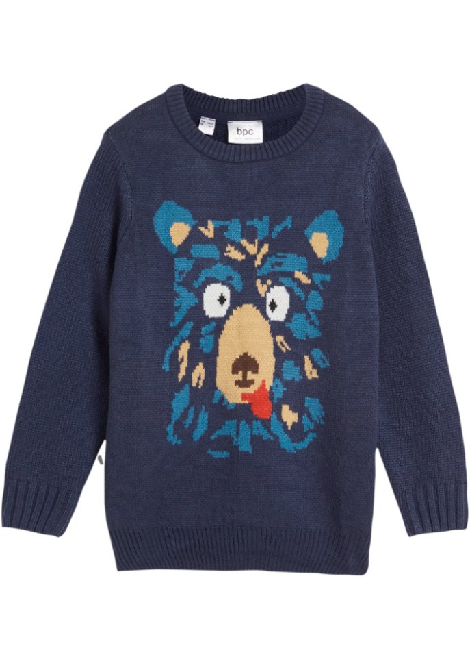 Jungen Baumwoll-Strickpullover