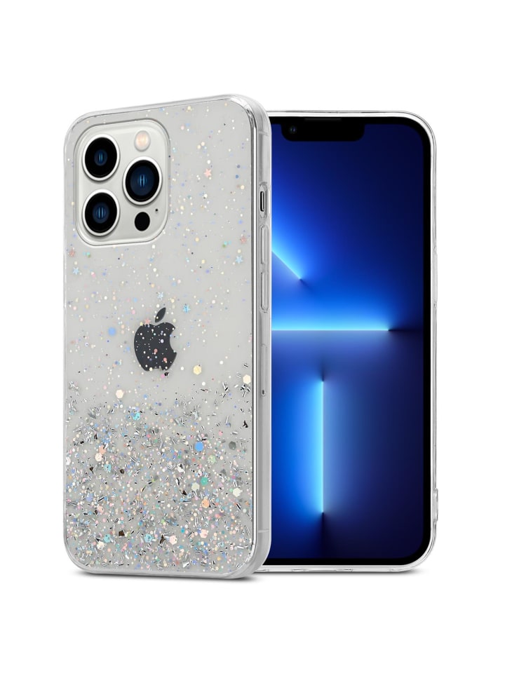 cadorabo Hülle für Apple iPhone 13 PRO Glitter in Transparent mit Glitter günstig kaufen onesize