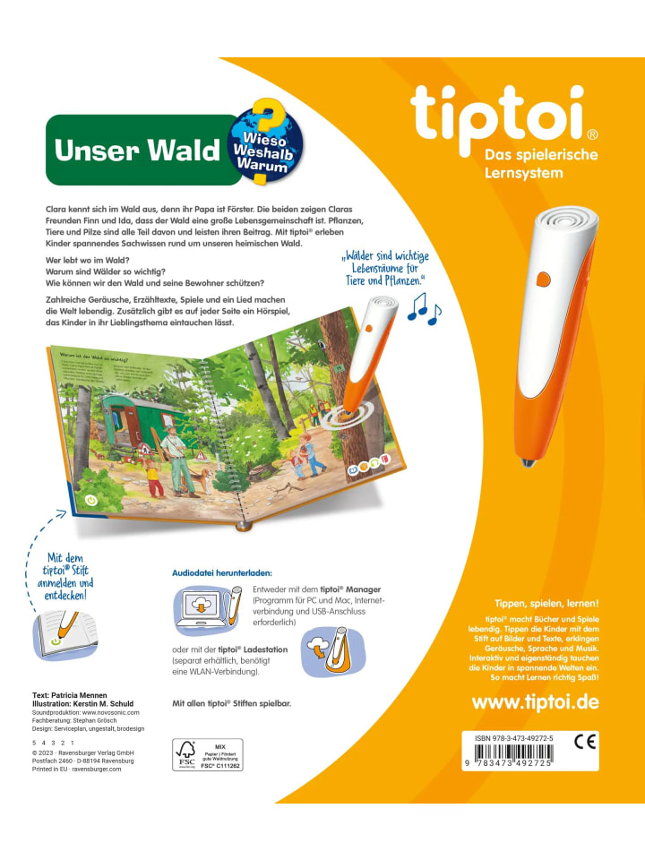 Ravensburger tiptoi® Wieso? Weshalb? Warum? - Unser Wald günstig kaufen onesize