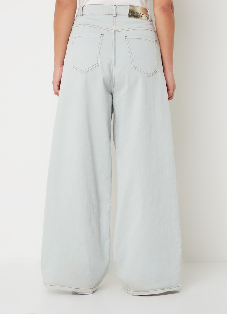 Jeans a vita alta e gamba larga 10DAYS con cinturino sopra