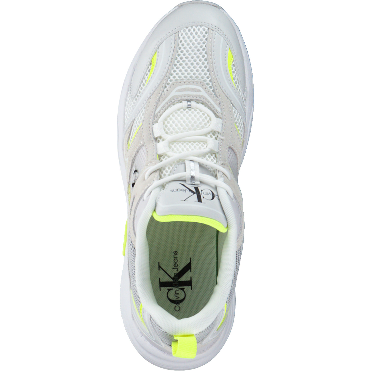 Calvin Klein YW0YW00891, Sneakers Low, Damen, Weiß (Gelb)