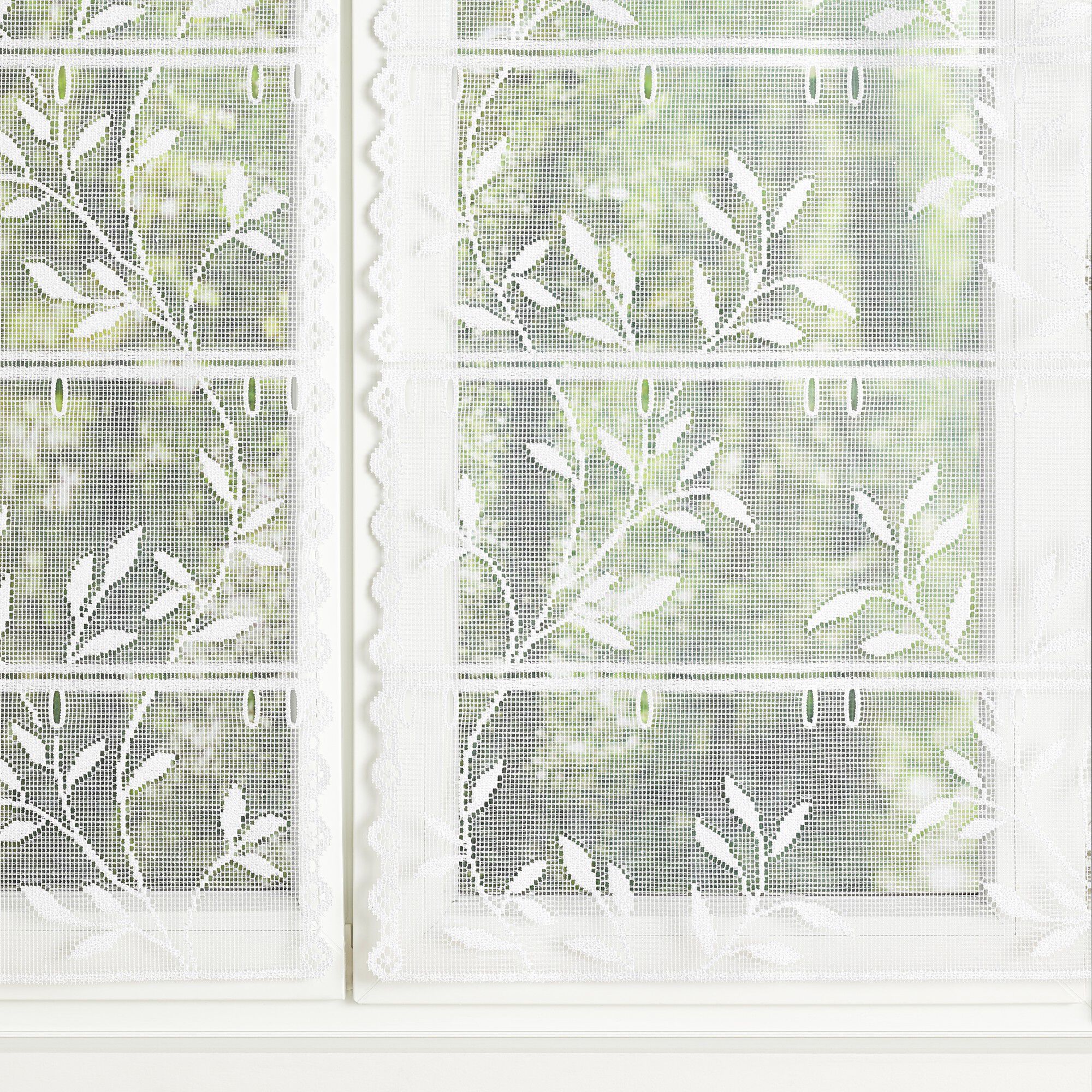 Rideau modulable dentelle fleurs