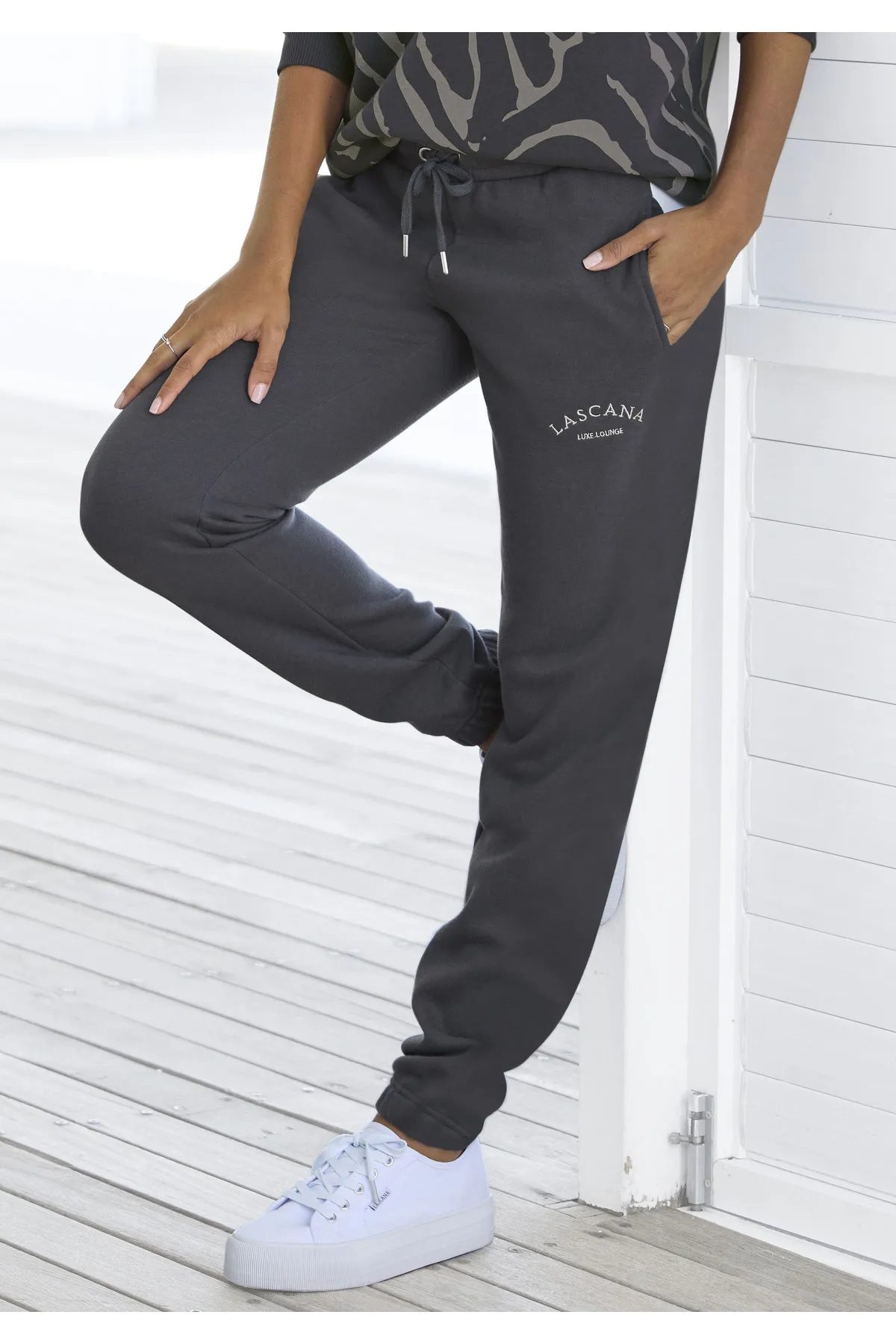 LASCANA  Jogginghose - Grau - Relaxed
