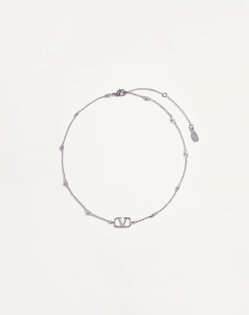 Colar Mini VLogo Signature em metal e cristais Swarovski®