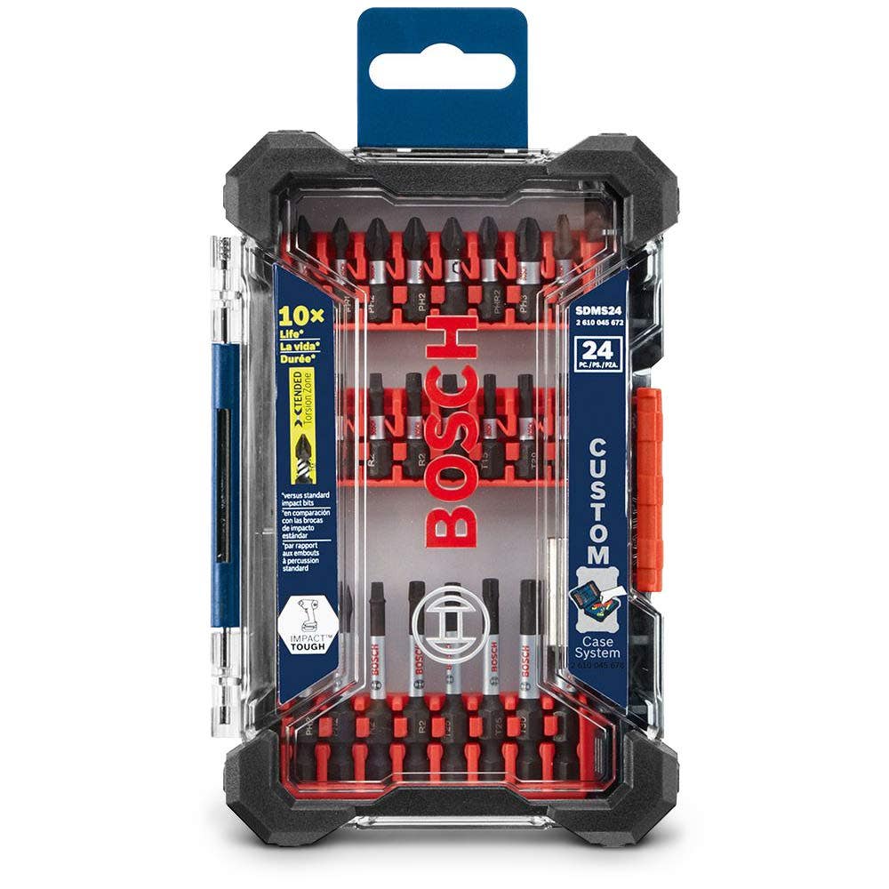 Jogo de bits para parafusadeira de impacto BOSCH – Resistente a impactos – 24 peças
