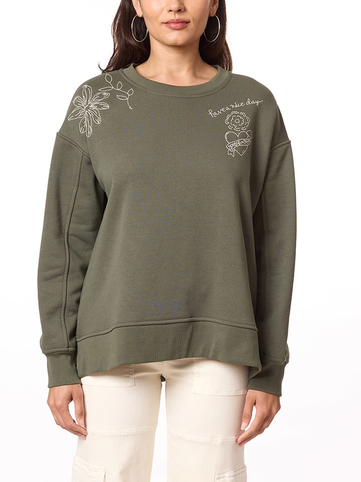 Scotch & Soda Sweatshirt in Khaki günstig kaufen