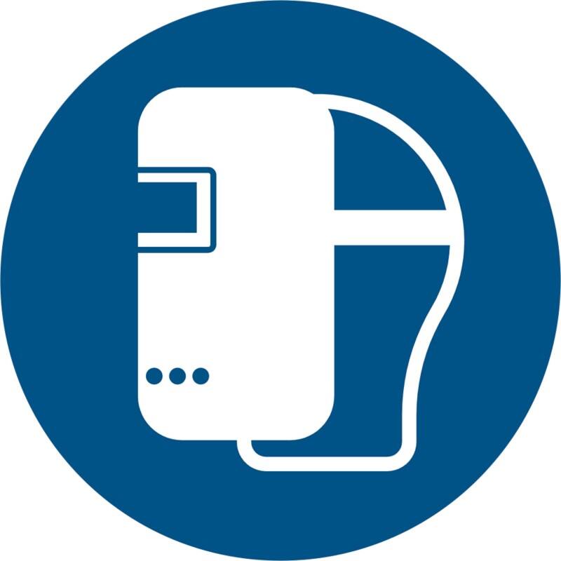 Djois Warnschild Schweißmakse benutzen Klebstoff, einschraubbar PP (Polypropylen) 30 (B) x 0,14 (H) cm 3 Stück