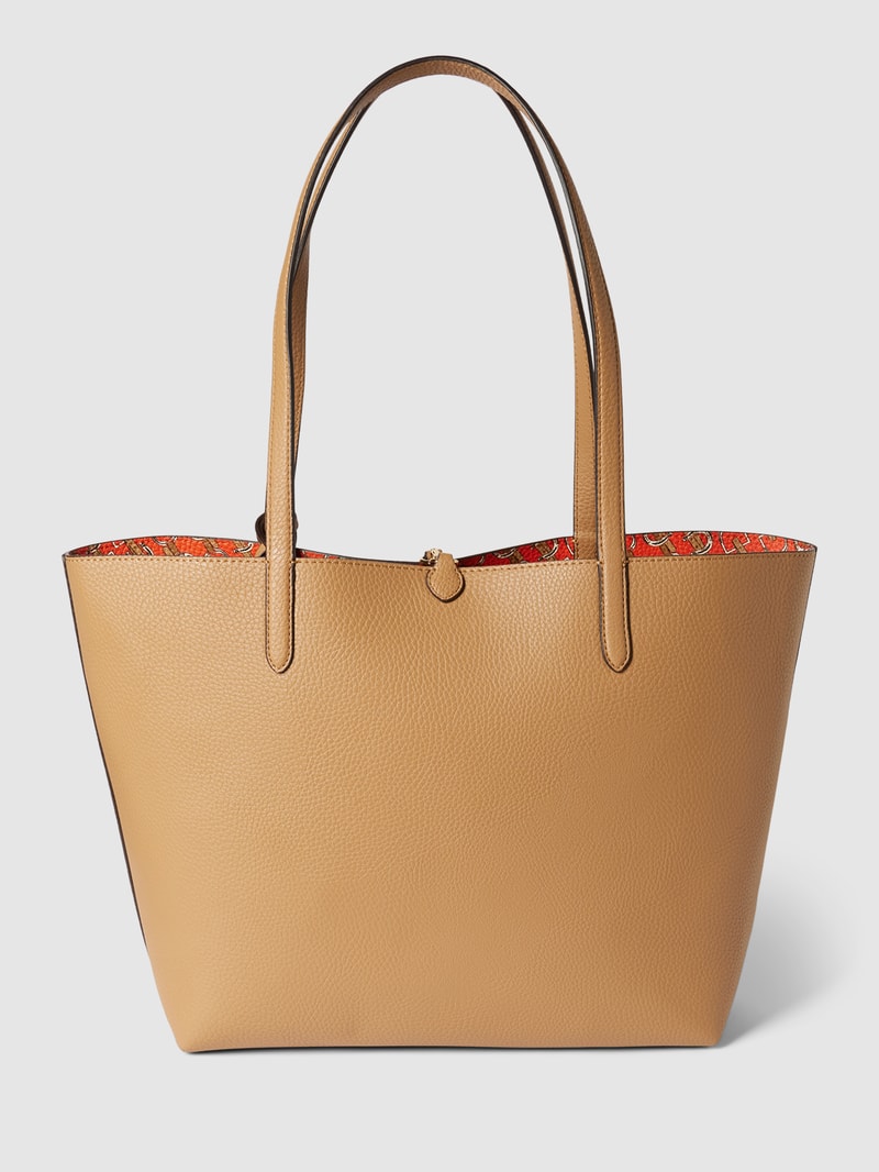 Shopper mit Label-Details in taupe