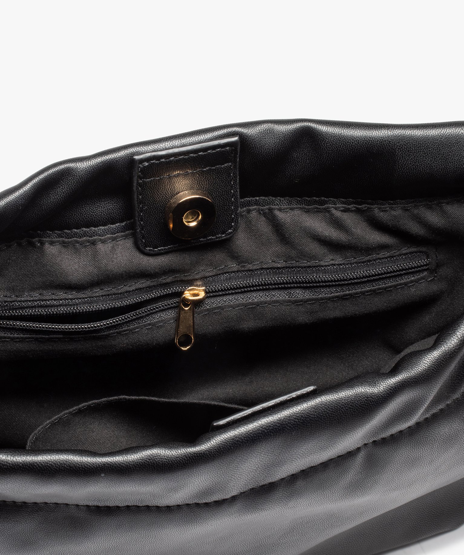 Sac femme en matière souple avec cordons coulissants noir | GEMO