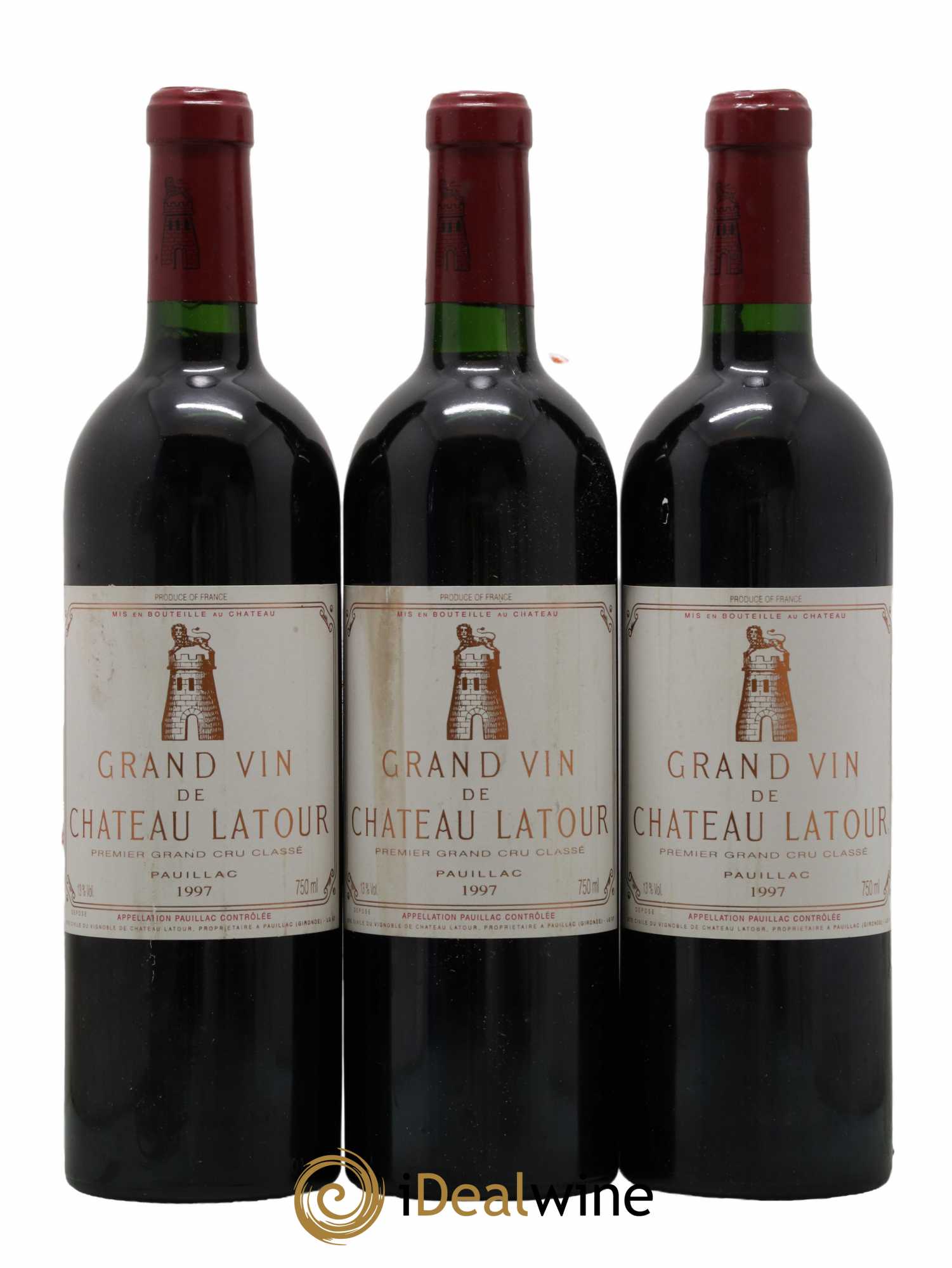 Château Latour 1er Grand Cru Classé  1997 - Lot de 3 Bouteilles