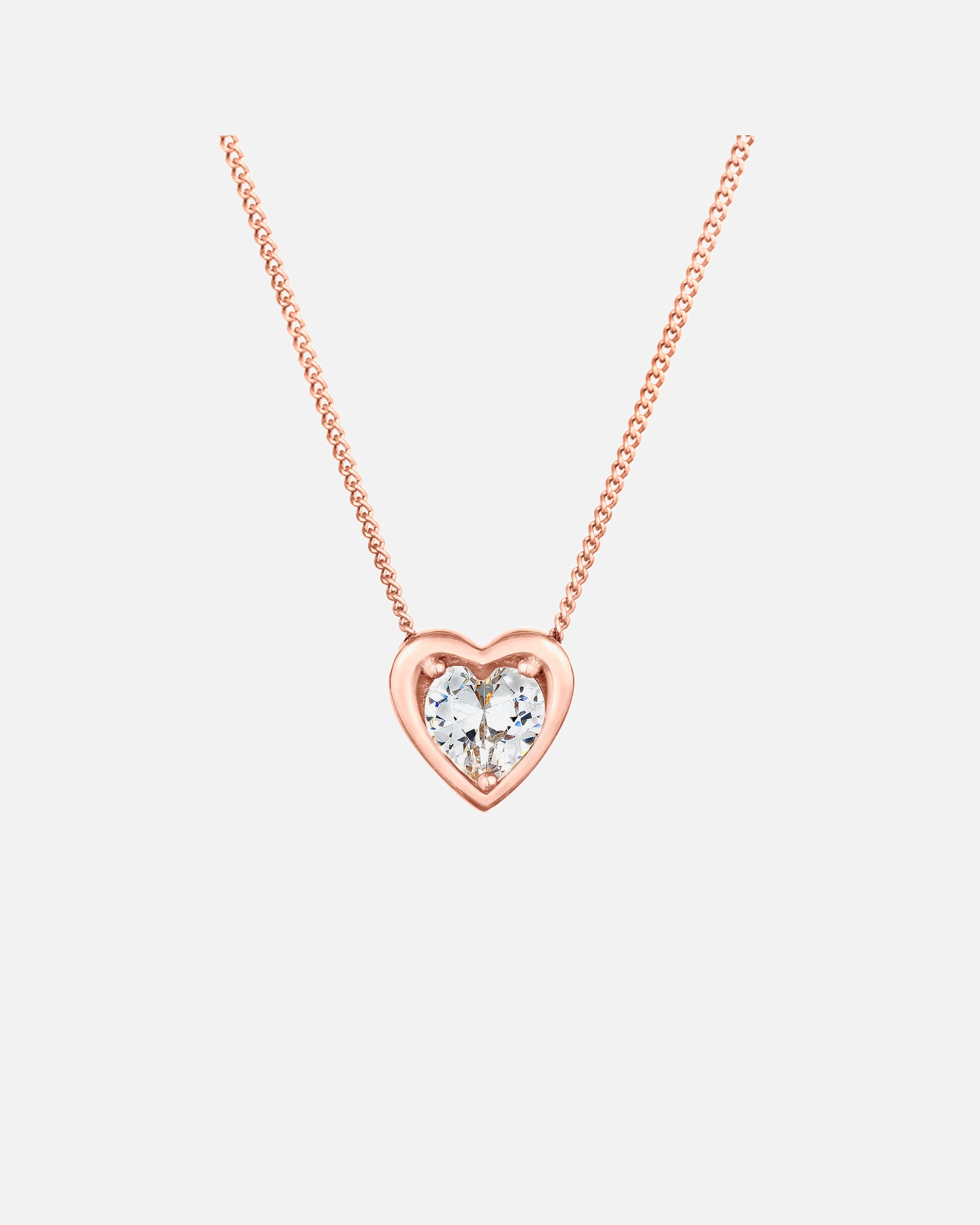 Elli Heart Love Pendant with Cubic Zirconia Crystals Women's Necklace - (925/1000) Silver Gold Plated