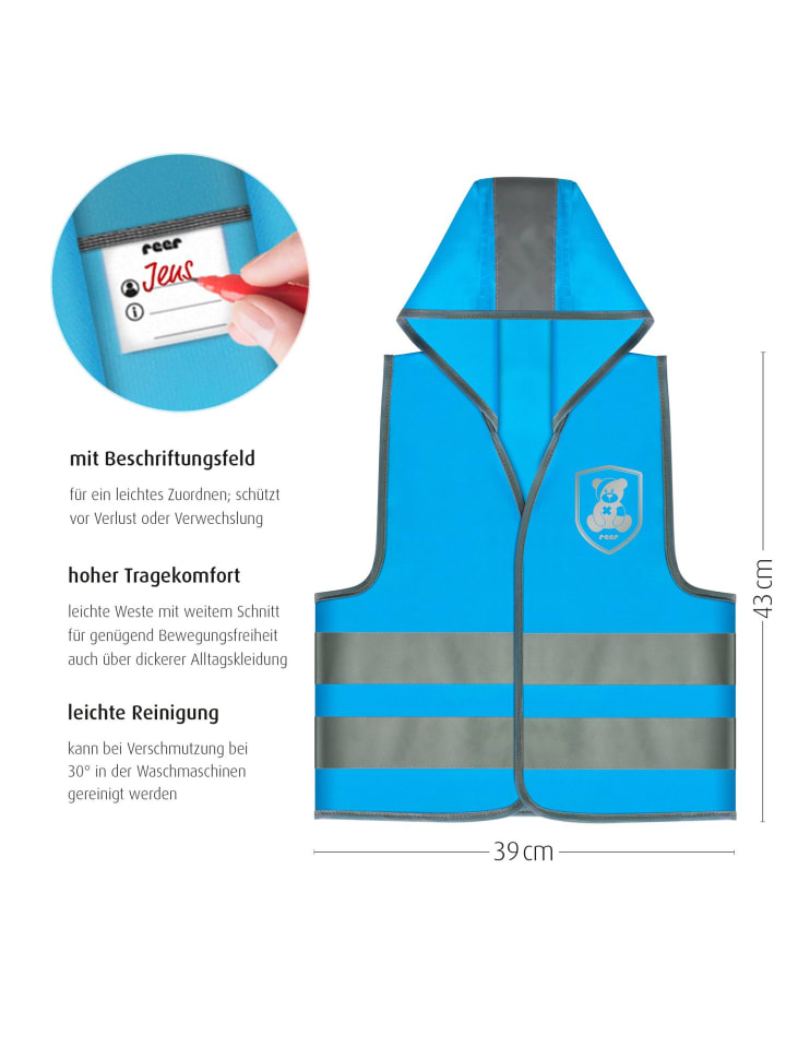 Reer Sicherheitsweste Monster in Blau ab 2 Jahre günstig kaufen onesize