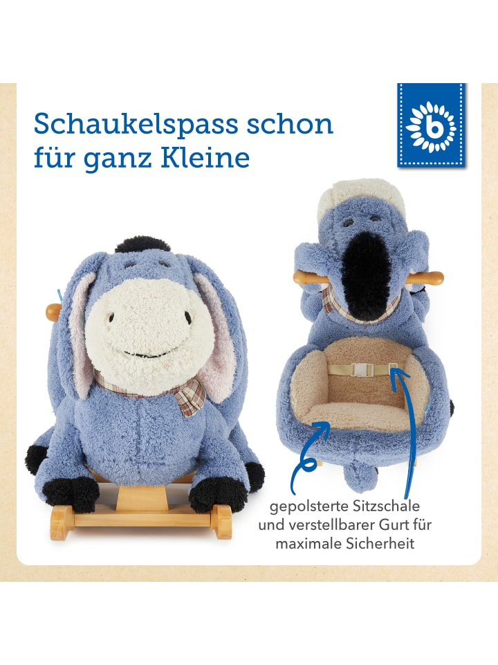 Bieco Spielwaren Plüsch Schaukeltier Esel in Grau günstig kaufen onesize
