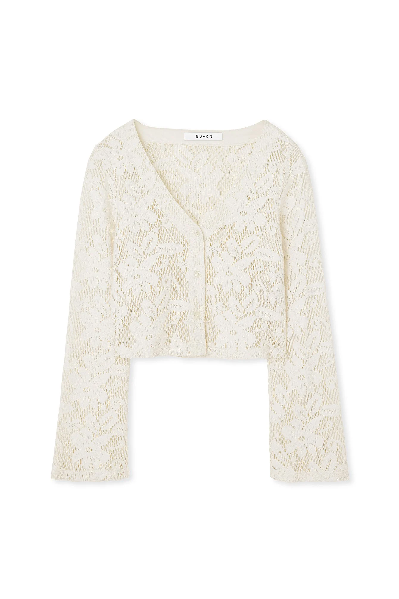 Gehäkelter, langärmeliger Cardigan