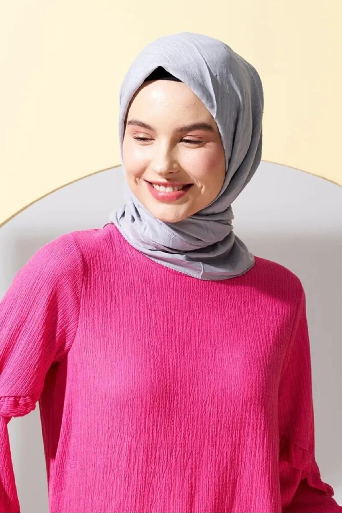 SOYTEMİZ  Hijab Damen-Schal aus Bio-Bambus, Grau