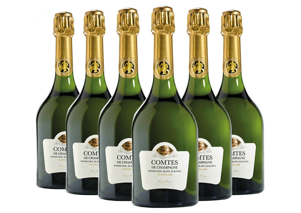 Champagne Brut Blanc de Blancs AOC Comtes de Champagne 2004 Taittinger 6 bouteilles de 0,75 ℓ