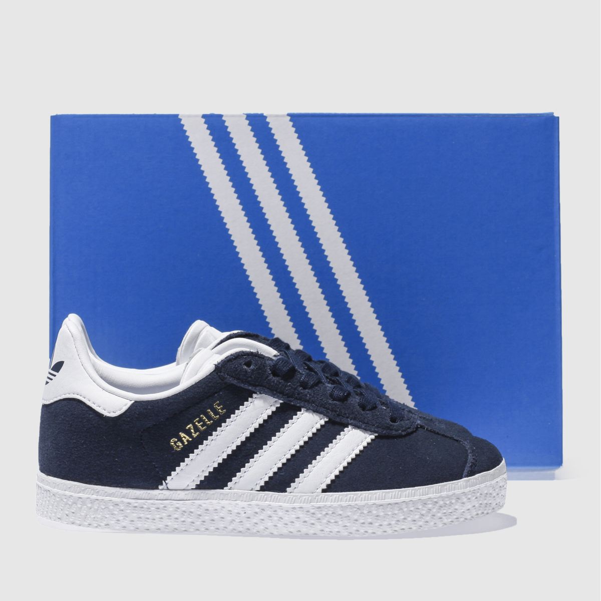 adidas sötétkék és fehér gazelle junior edzőcipők