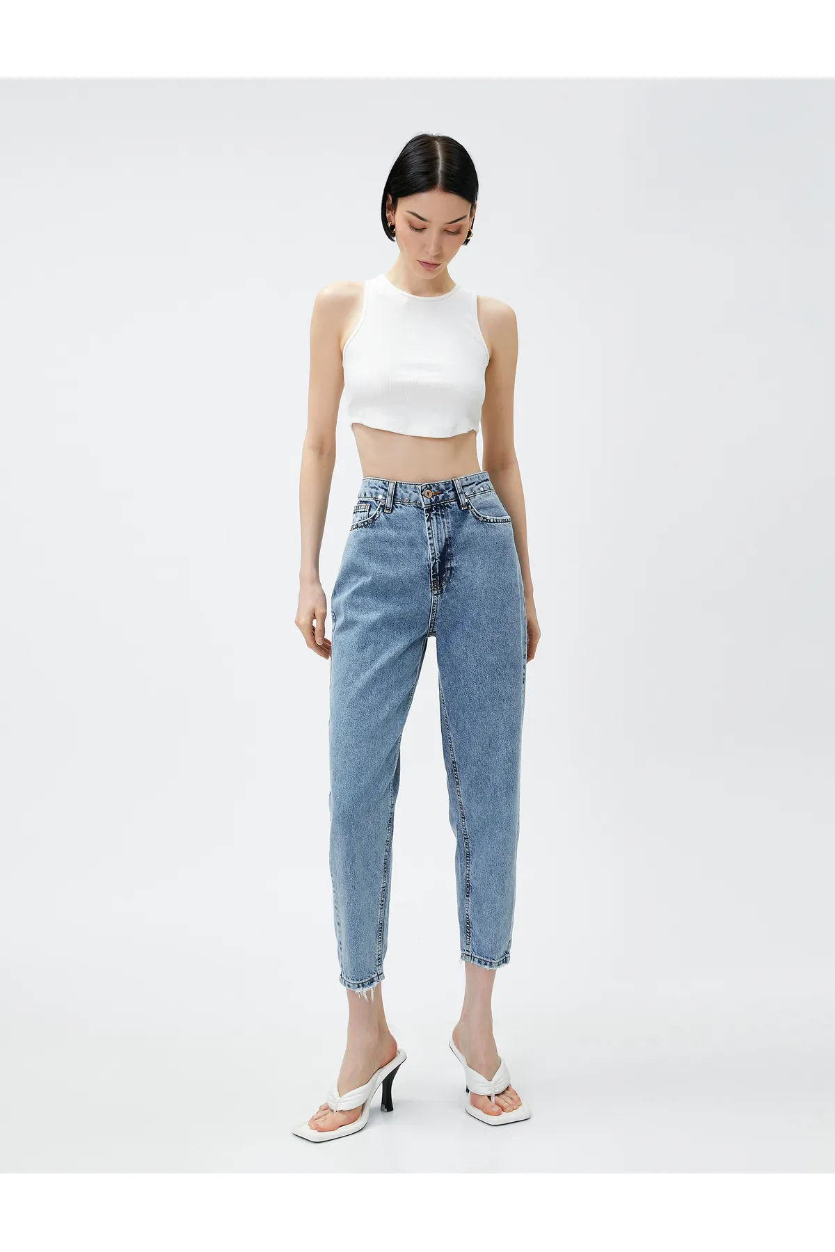Koton  Jeans mit hoher Taille und kurzem Bein – Lucy Jean