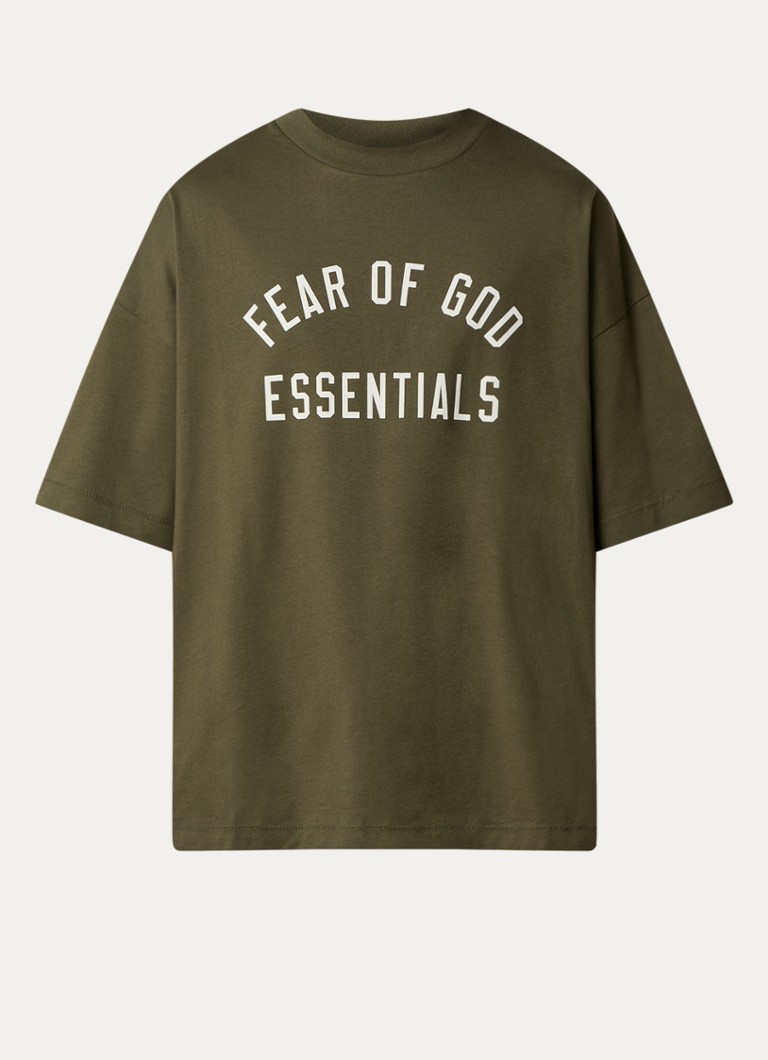 Tricou cu logo mare Fear of God Essentials