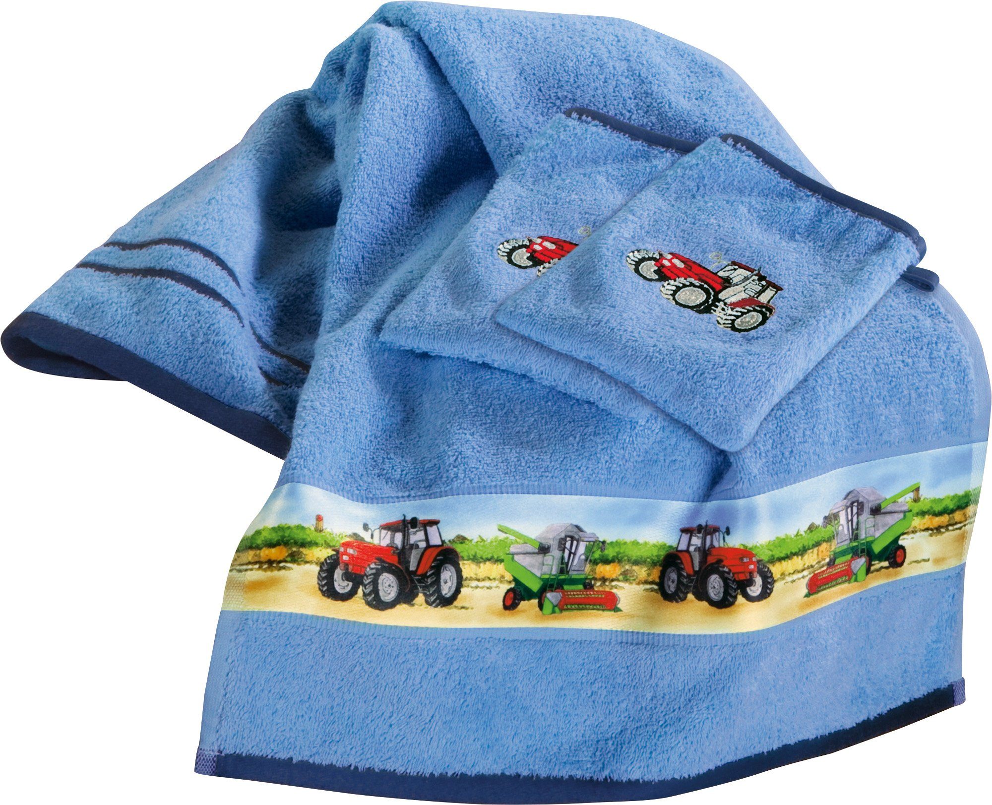 Erwin Müller Handtuch Set Kinder-Frottier-Set 3-tlg., Frottier, (3-tlg), Walk-Frottier Uni
