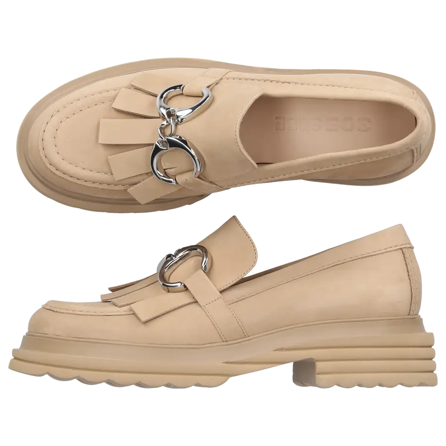 305 SOBE - Loafer RENATE Nubukleder - beige