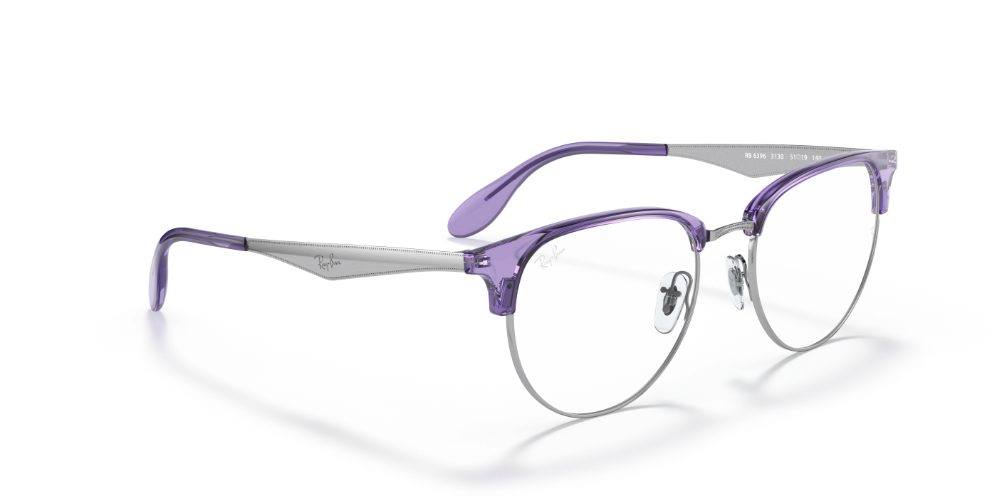 RB6396 OPTICS - Violet transparent lucios pe argintiu