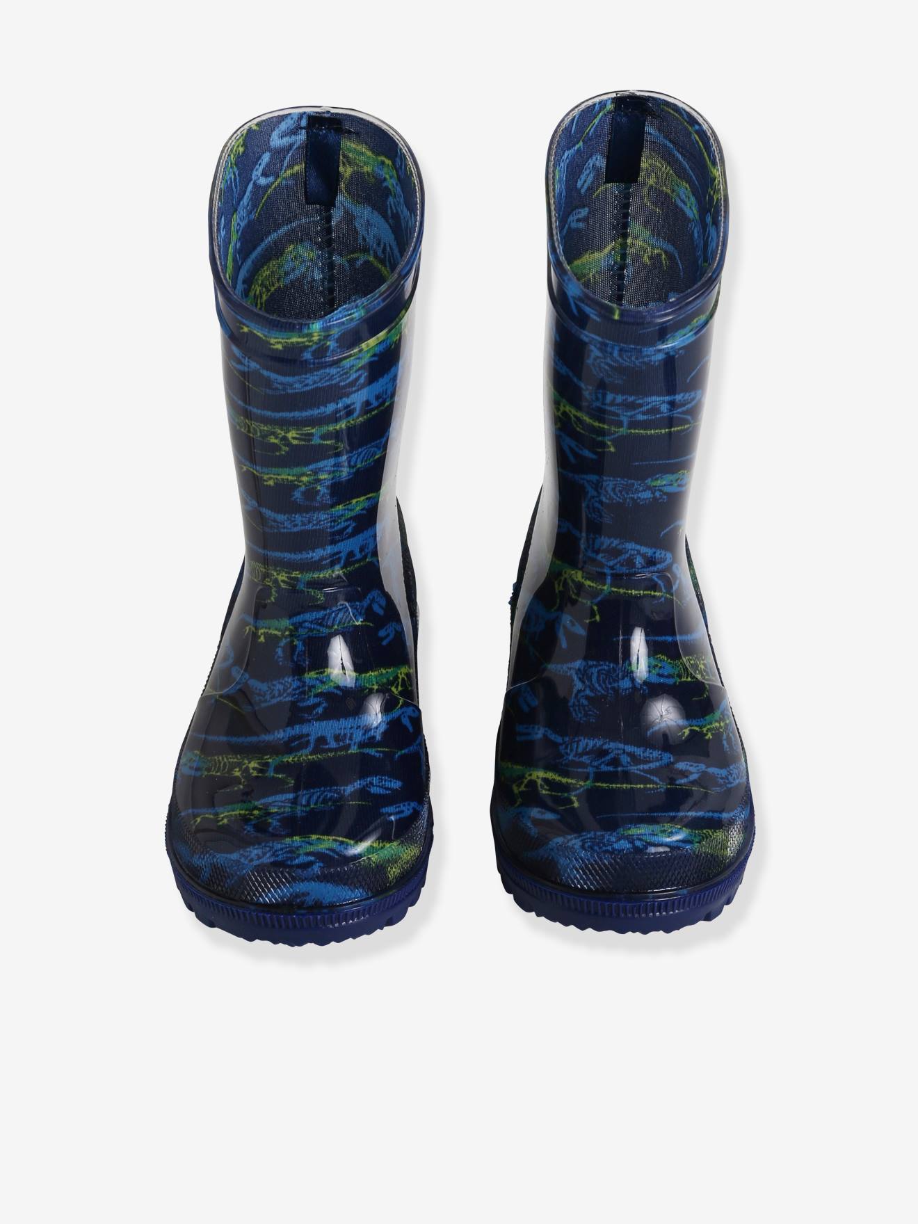 Bottes de pluie imprimées enfant bleu imprimé