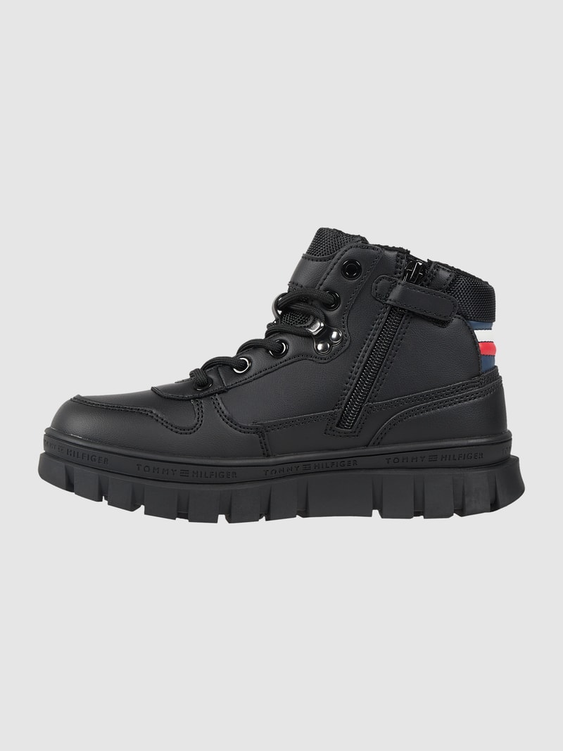 Boots in Leder-Optik Modell 'Drake' in schwarz
