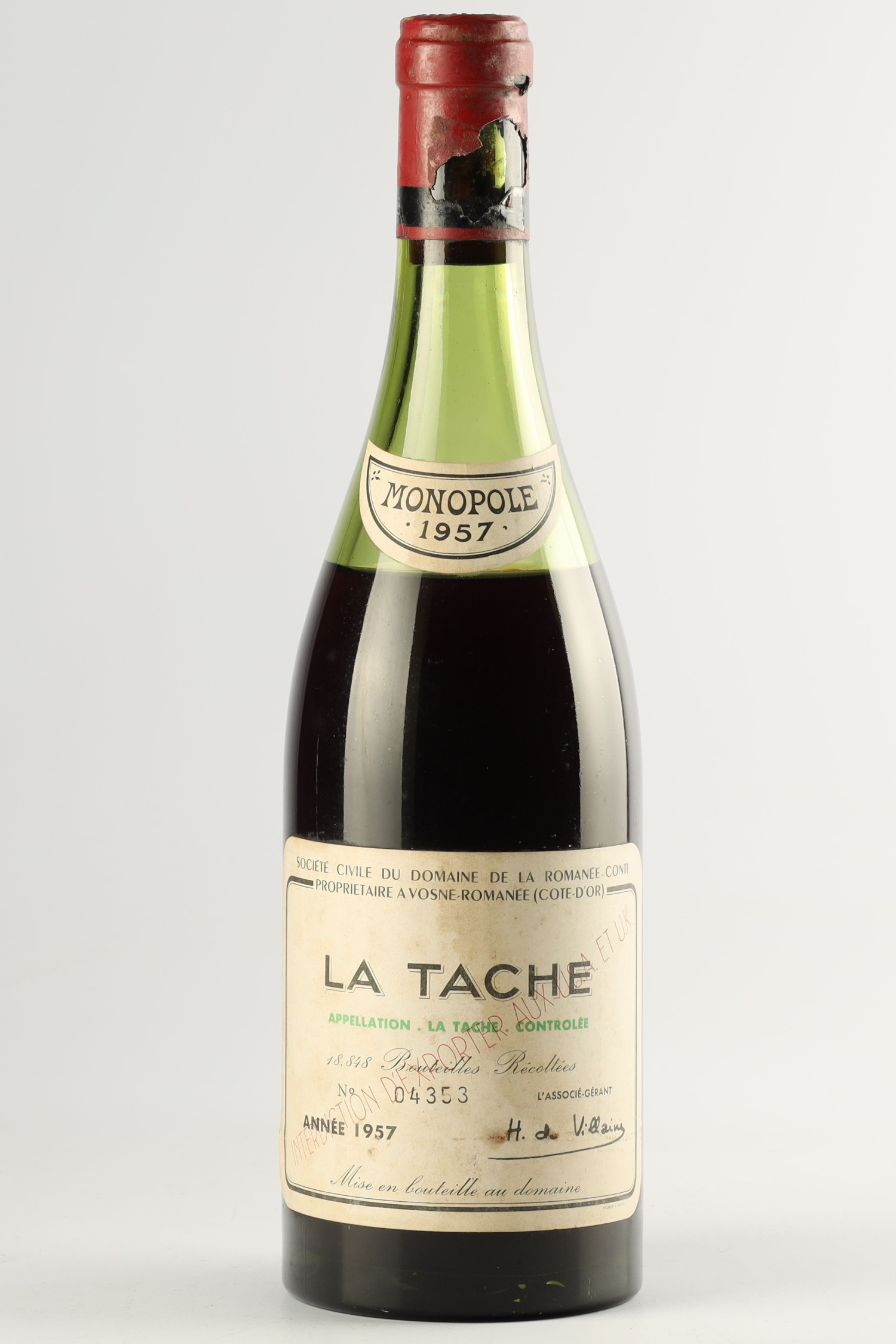 Domaine De La Romanee Conti 1957, La Tache