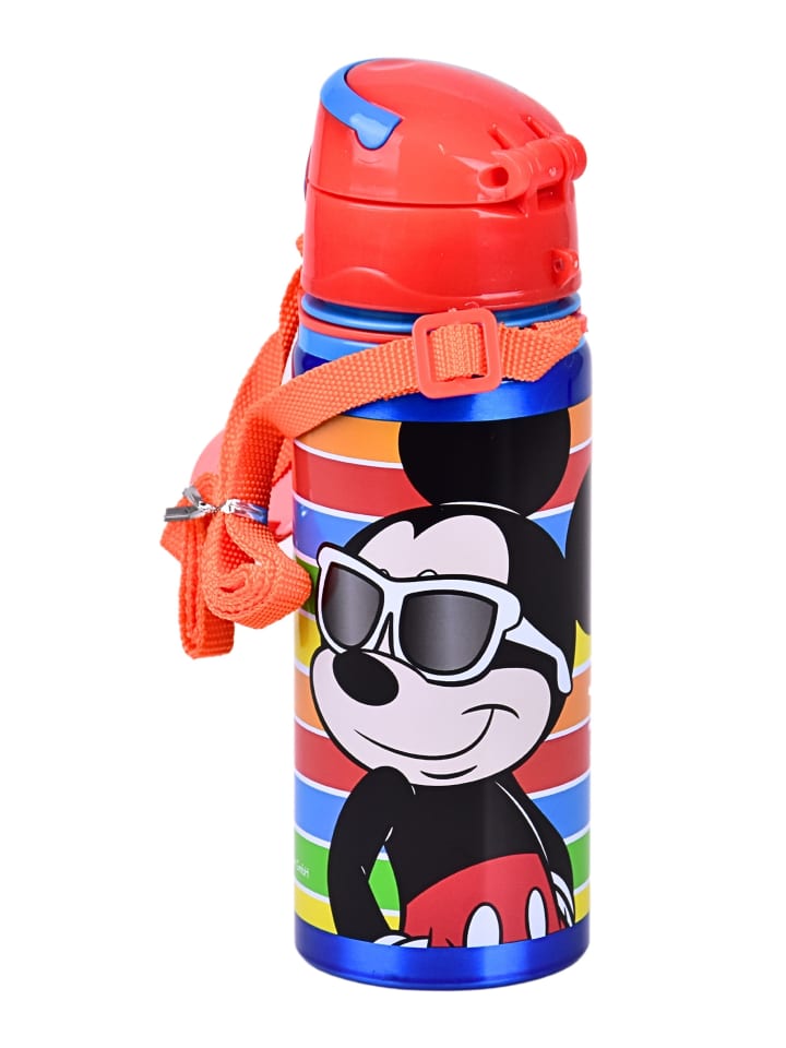 Disney Mickey Mouse Alu-Trinkflasche Mickey Mouse  mit Klappdeckel & Tragegurt 600 ml in Bunt günstig kaufen 22