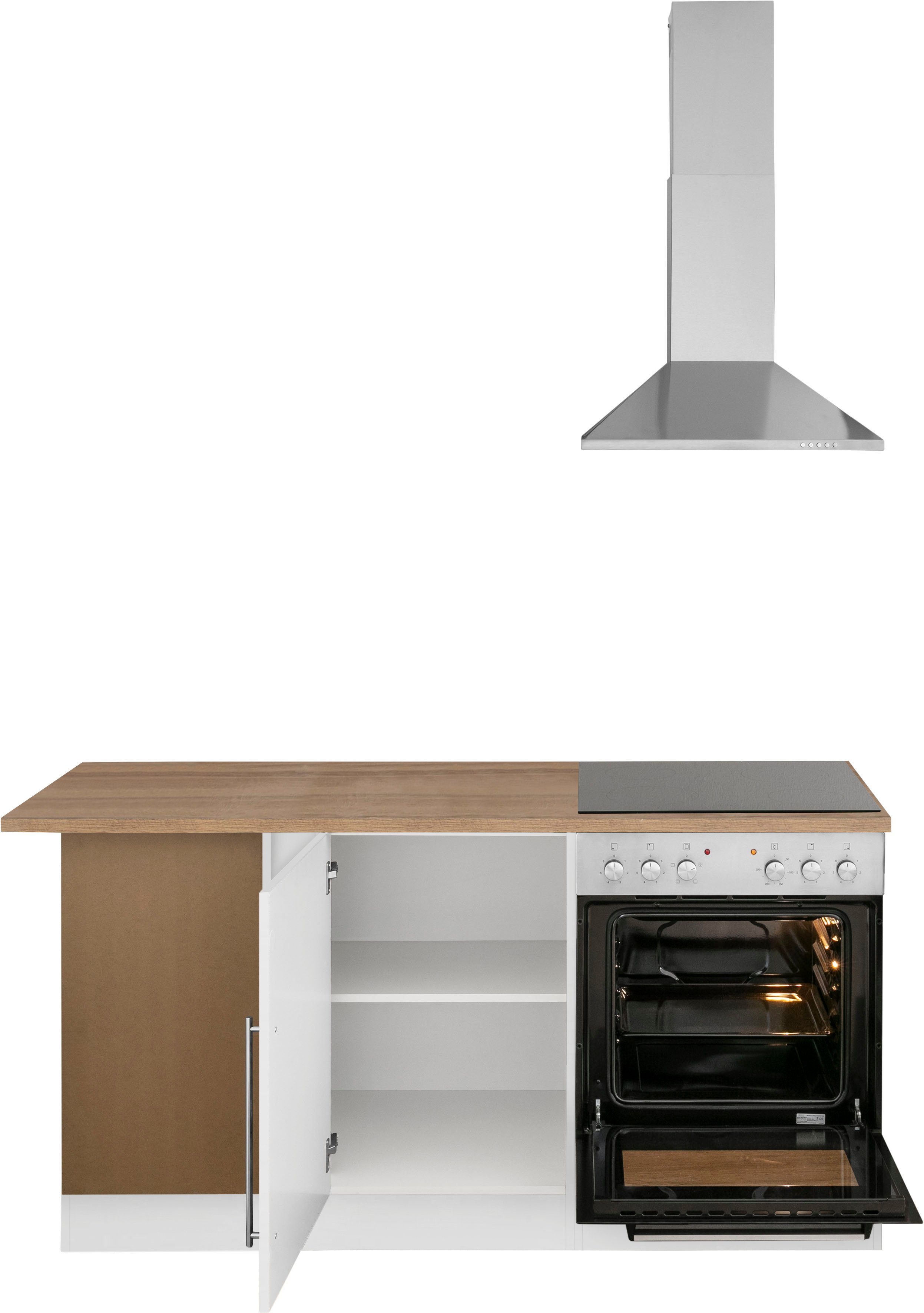 HELD MÖBEL Winkelküche Samos, mit E-Geräten, Stellbreite 290/170 cm