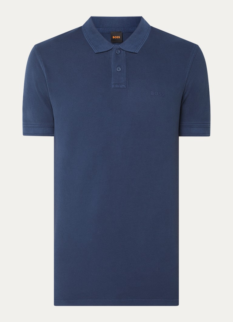 Polo HUGO BOSS Prime de corte regular, confeccionada em piqué de algodão com logotipo.