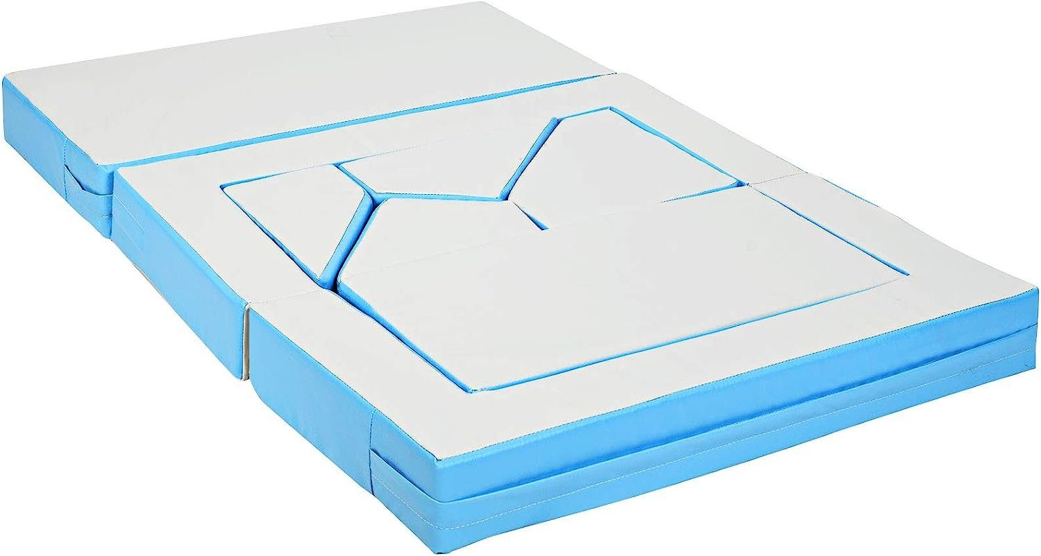 KOMFOTTEU Kindersofa Spielsofa, 4-In-1 Kindersofa aus Schaumstoff