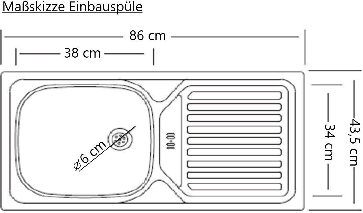 HELD MÖBEL Küche Lana, Stellbreite 240/380 cm, wahlweise mit E-Geräten
