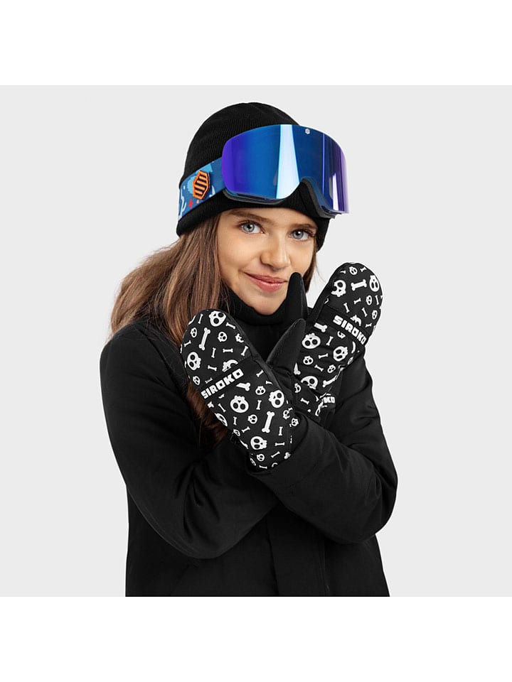 Siroko Funktionsfäustlinge ''Spook'' in Schwarz/ Weiß günstig kaufen