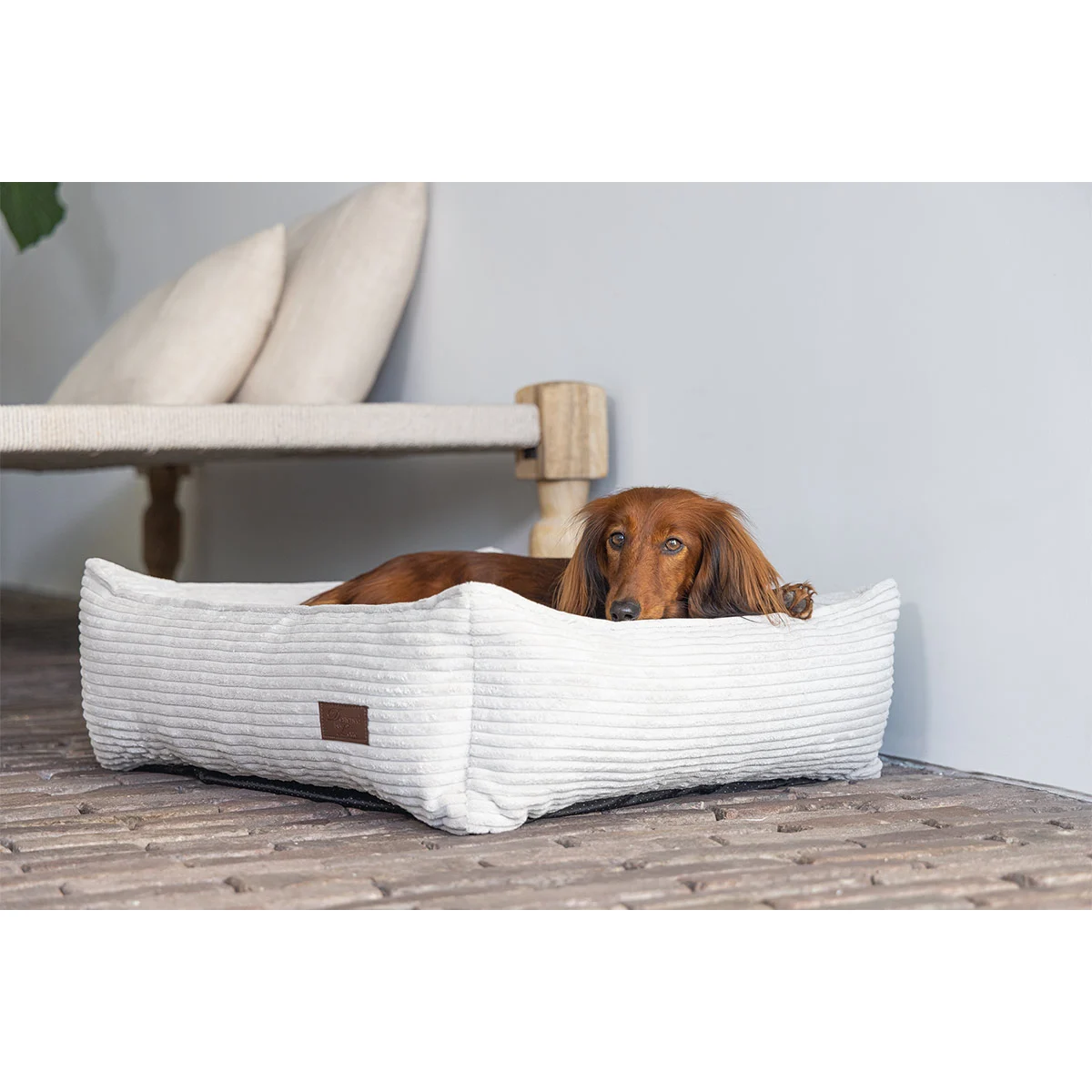 Designed by Lotte Hundebett Ribbed Hellgrau kaufen bei ZooRoyal