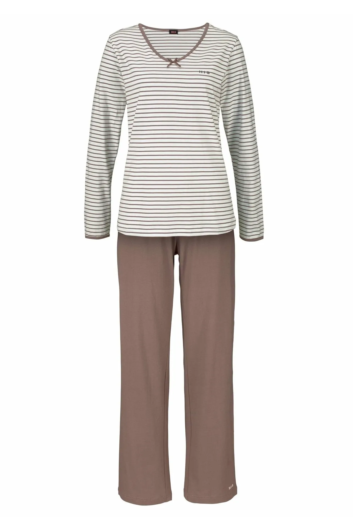 HIS  Pyjama set - Beige - Unifarben