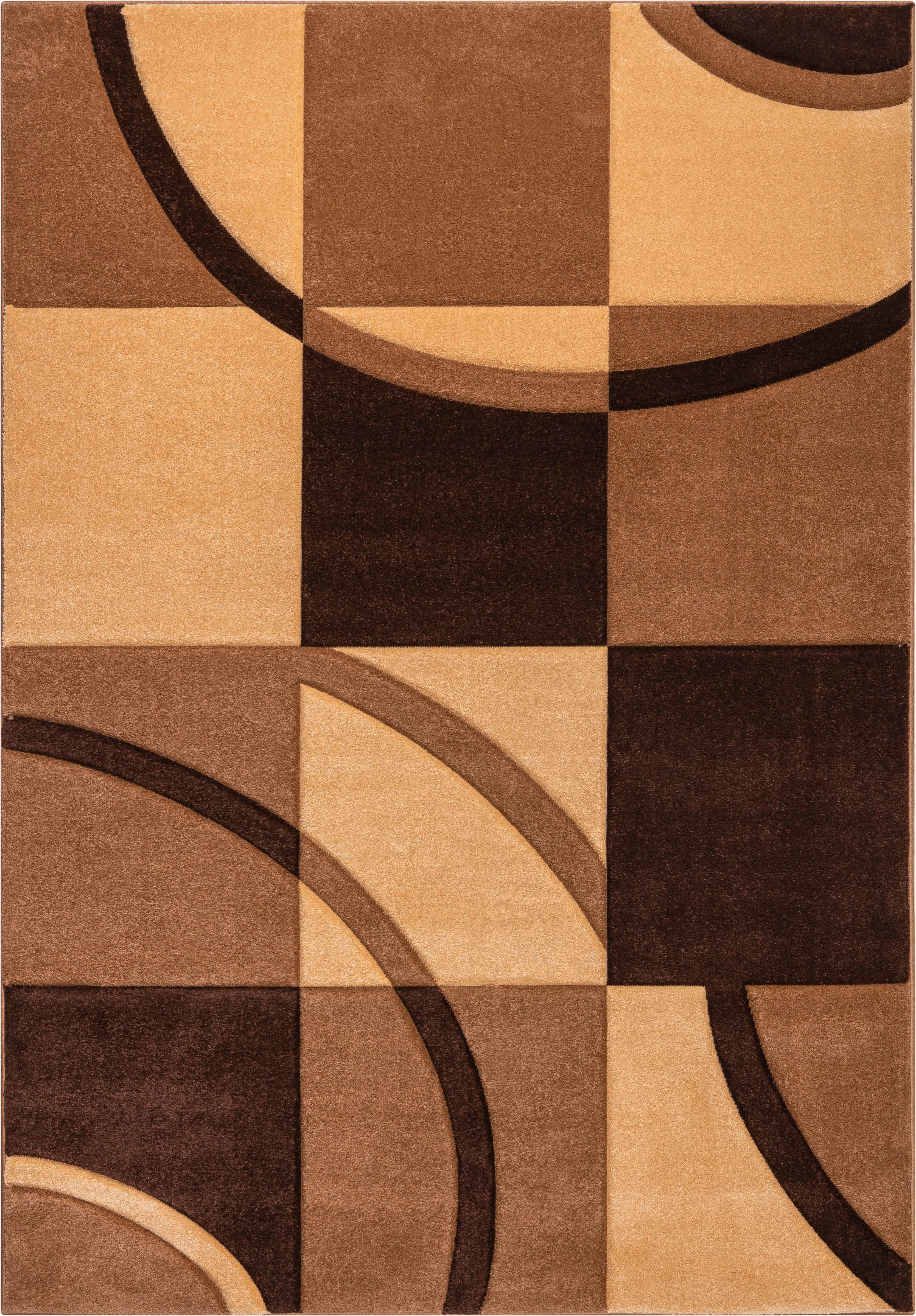 Teppich Josias, Home affaire, rechteckig, Höhe: 16 mm, mit handgearbeitetem Konturenschnitt, flach, Kurzflor, elegant