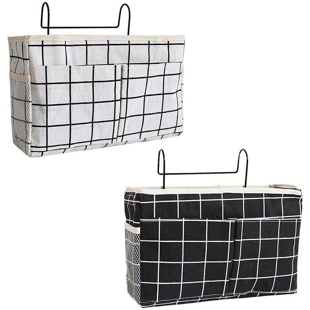 KOMIRO Betttasche Bett Tasche Multifunktionale zum Einhängen mit Darhthaken 2 Stück (2-tlg)