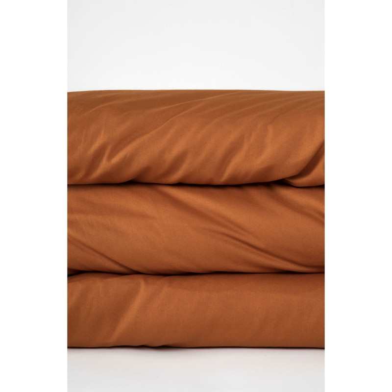 Housse de couette unie en Coton Bio pour lit 1 personne