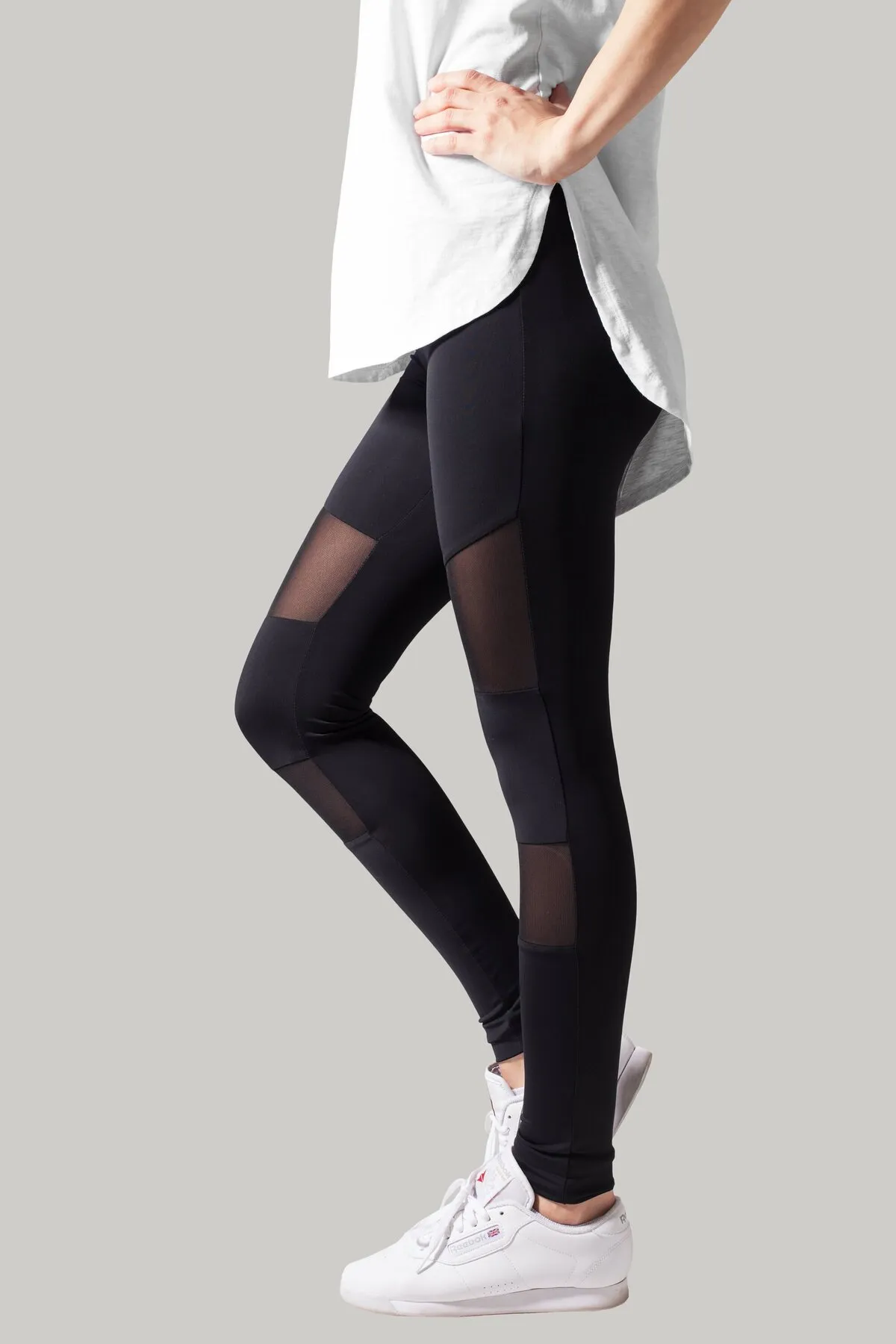 Urban Classics  Leggings - Schwarz - Mittlerer Bund