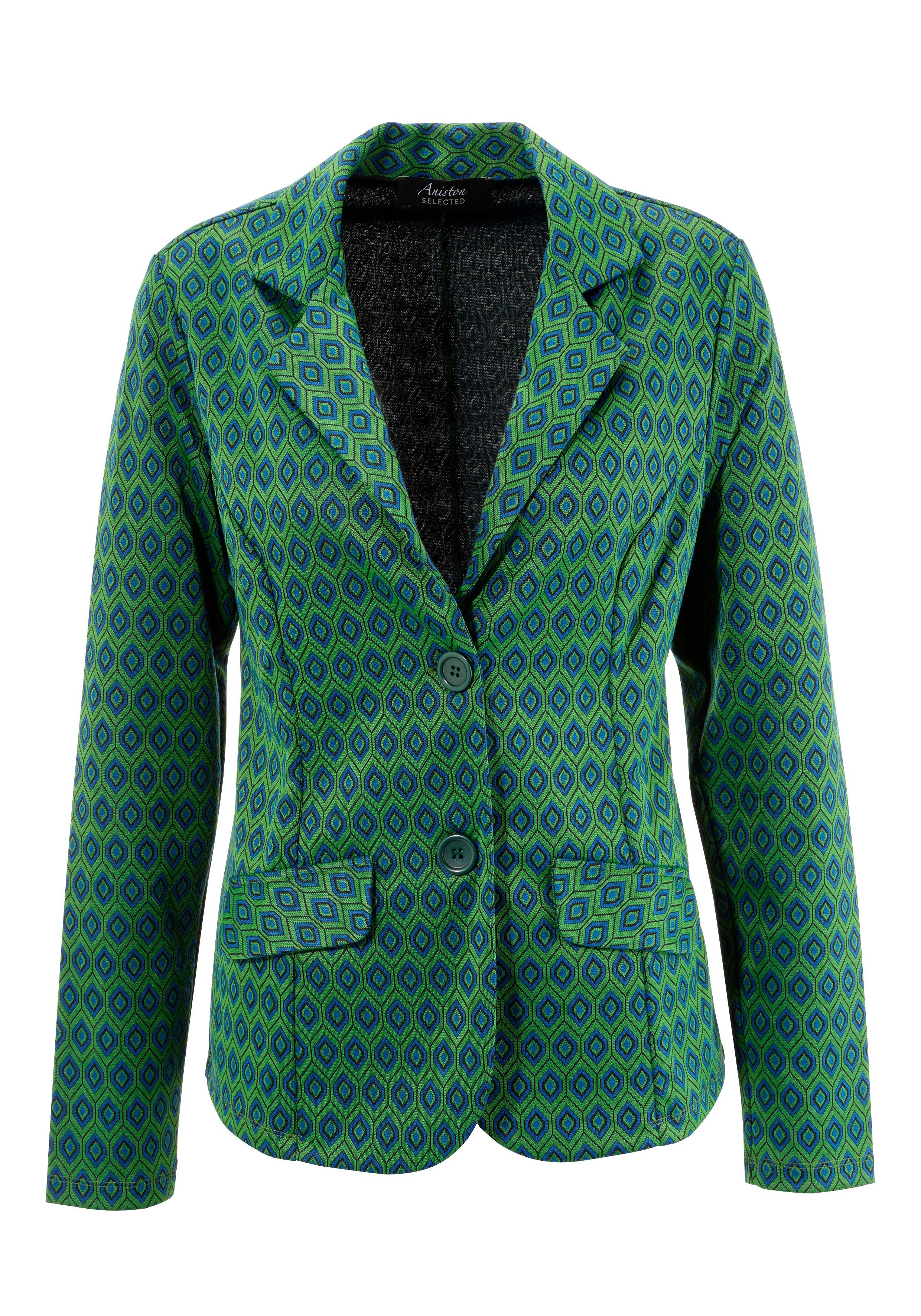 Aniston SELECTED Kurzblazer mit Sechsecken in kräftigen Farben - NEUE KOLLEKTION