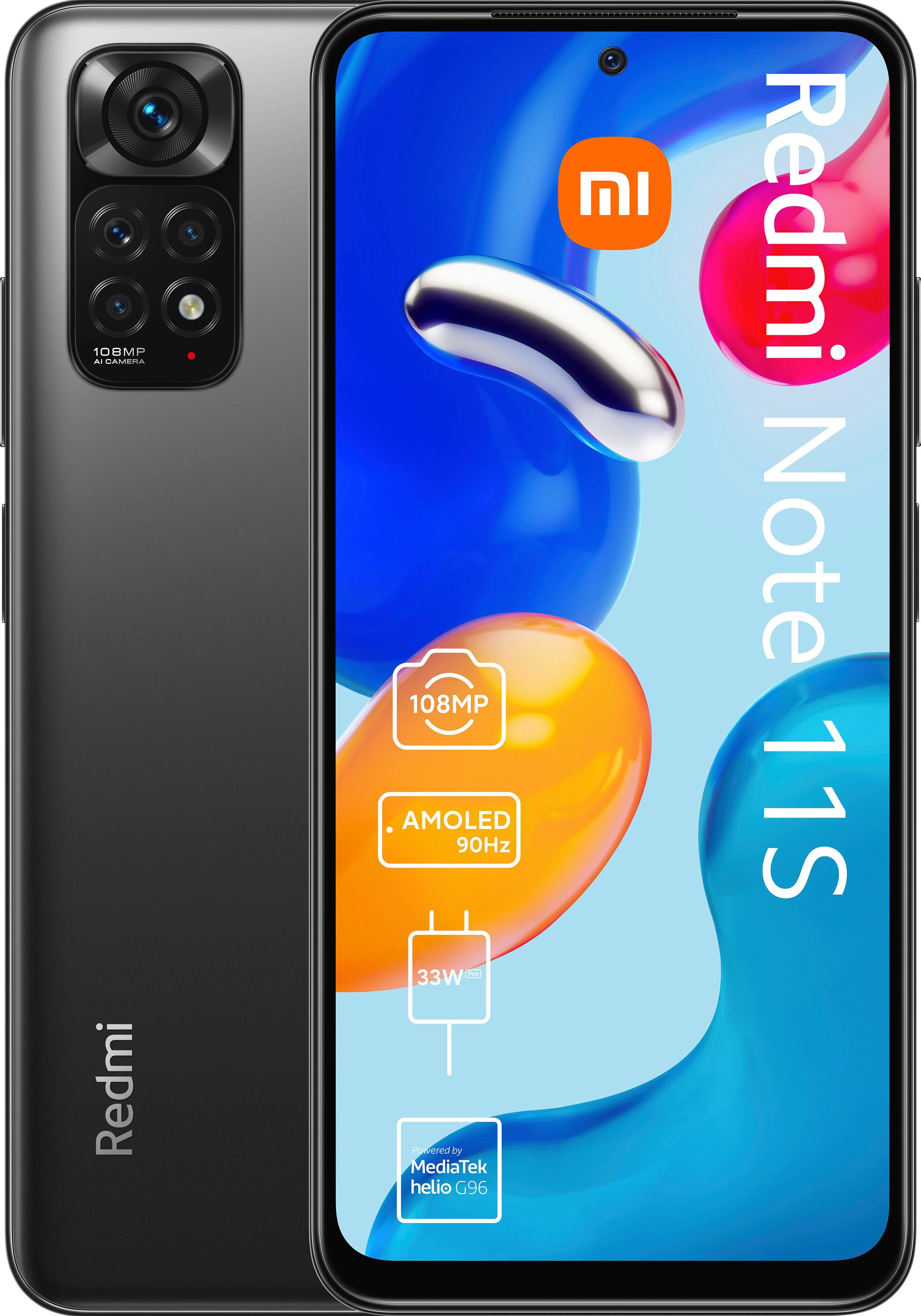 Xiaomi Redmi Note 11S Smartphone (16,33 cm/6,43 Zoll, 128 GB Speicherplatz, 108 MP Kamera)