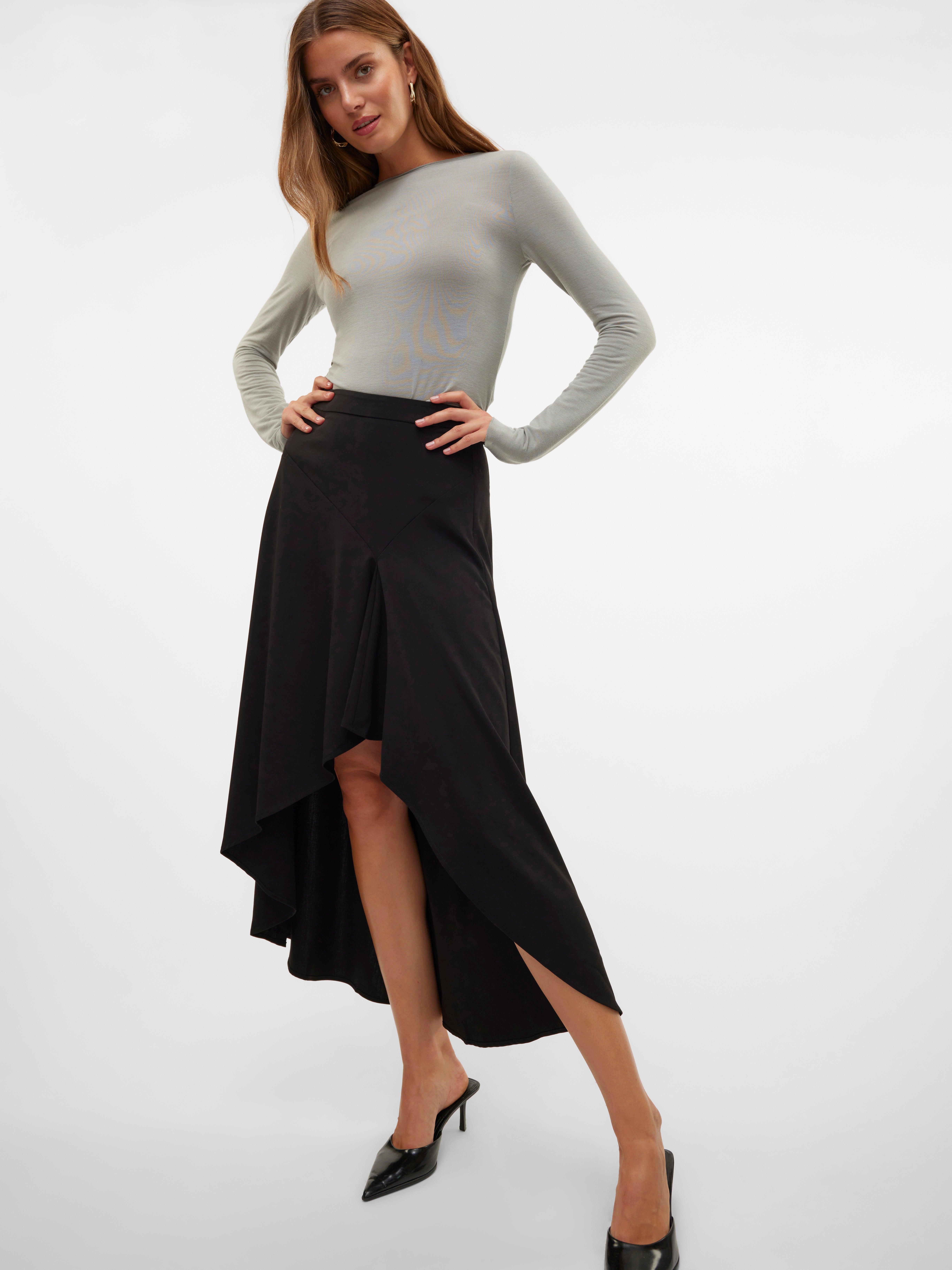 VMINA Hohe Taille Langer Rock